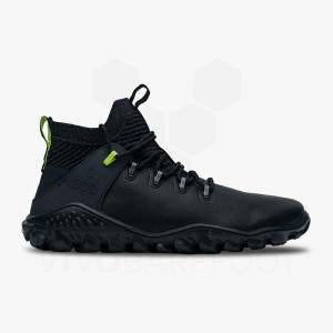 Men's Vivobarefoot Magna Forest Esc Hiking Shoes Obsidian / Light Green | IE037BA