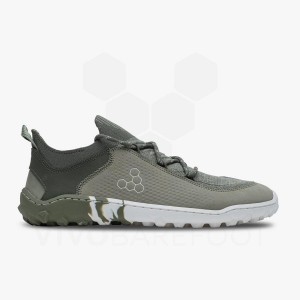 Men's Vivobarefoot Tracker Decon Low FG2 Hiking Shoes Olive | IE017VJ